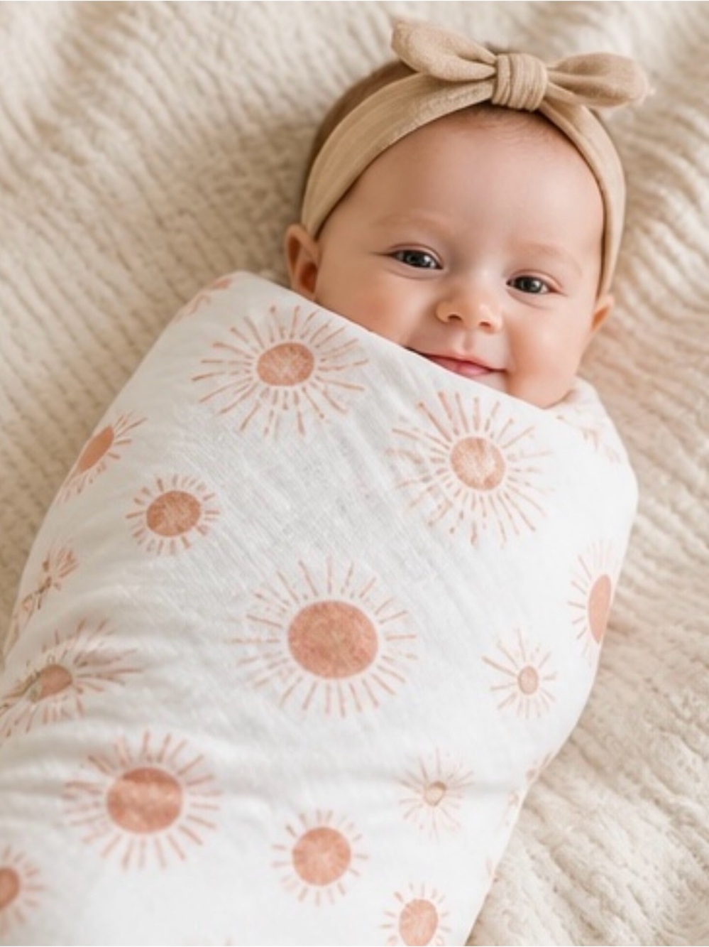 Neutral & Pastel Printed Muslin Swaddle